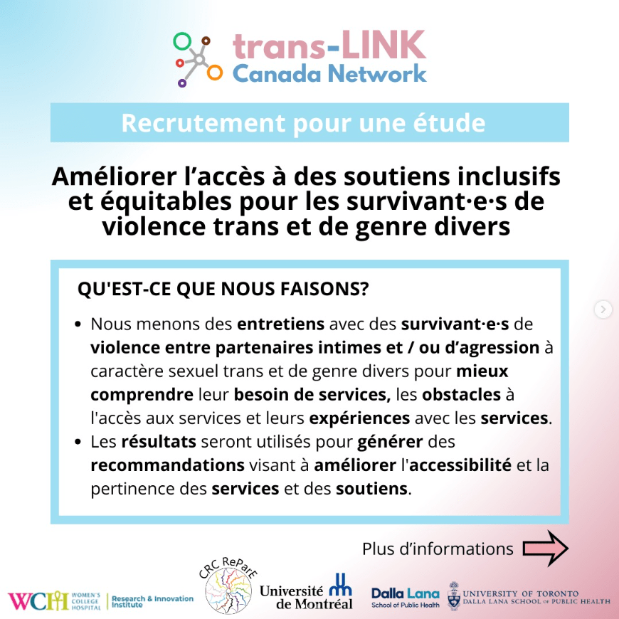Developing the knowledge to improve access to inclusive and equitable care for trans and gender diverse survivors of gender-based&nbsp;violence